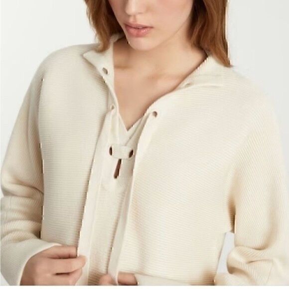 NWT Everlane The Lace Up Smock Wool Blend Sweater XL Cozy Comfy - Picture 4 of 6